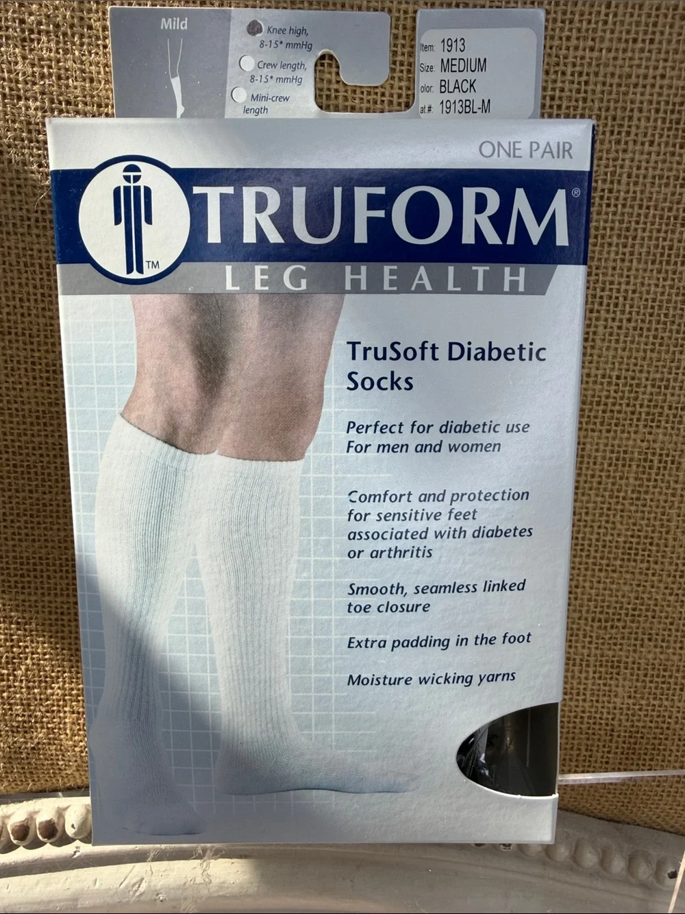 Truform TruSoft Diabetic Socks - White (Men)